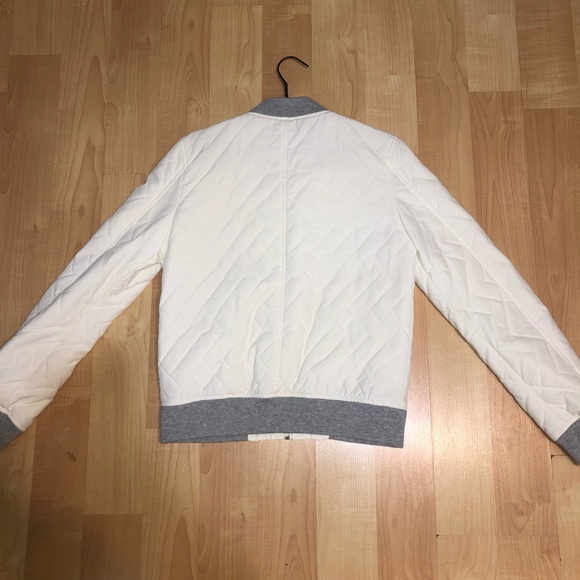 French Connection White Bomber Jacket. - Picture 4 of 7